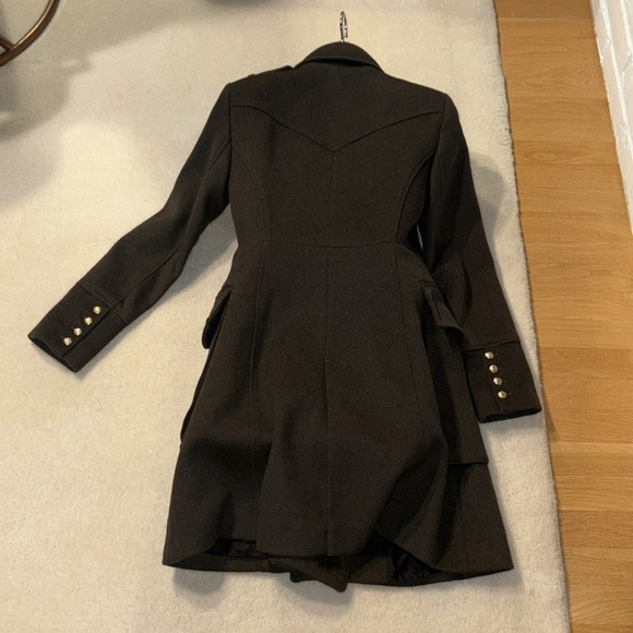 Zara Military inspired Premium Tailored Long Wool Blend Coat - Picture 10 of 11